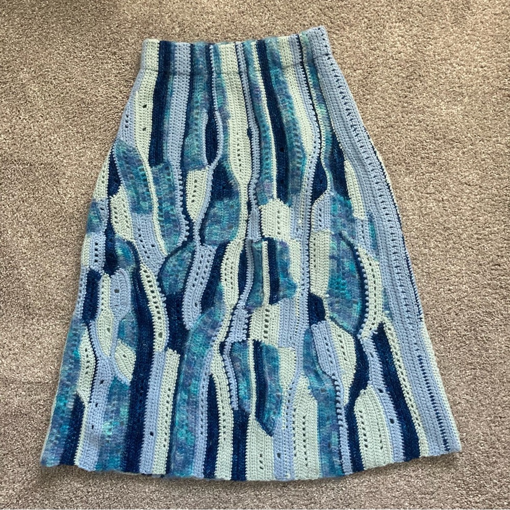 Sea New York Blue Patterned Midi Skirt - Picture 9 of 13